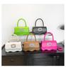Casual Commuter Handbag Korean Style Simple Square Bag With Stitching Detail