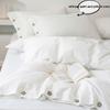 3pcs  100% Cotton Bedding Set Double Duvet Cover Set 220x240 Solid Twist Cotton King Size Bedding Set Quilt Cover Set