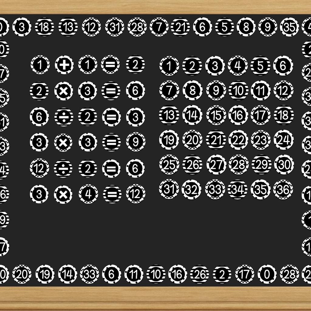 49pcs Magnetic Numbers Stylish Accents, 2.3’’ Round Magnetic Numbers 0-36 with Blank Writable Calendar Accents for Whiteboard Back to Teaching