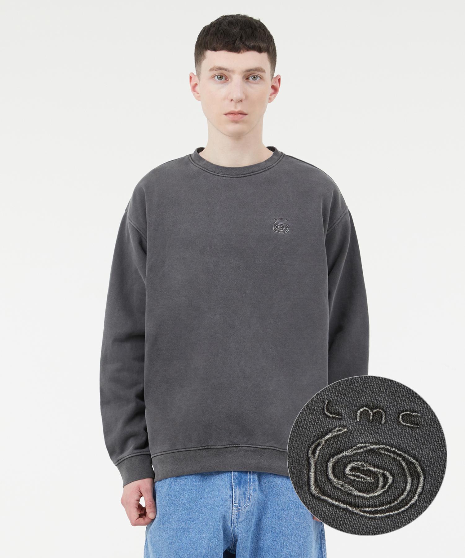 Свитшот Lmc с перекрашенным спиральным узором Черный Black/M