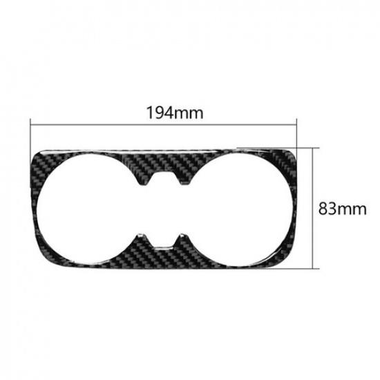 Carbon Fiber Interior Water Cup Holder Panel Cover Trim For Q7 2016-