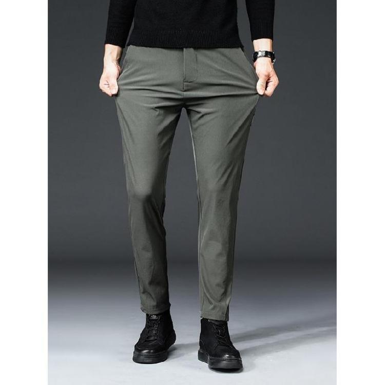 Men's Casual Pants Spring Autumn Versatile Stretch Comfortable Breathable Straight Leg Style