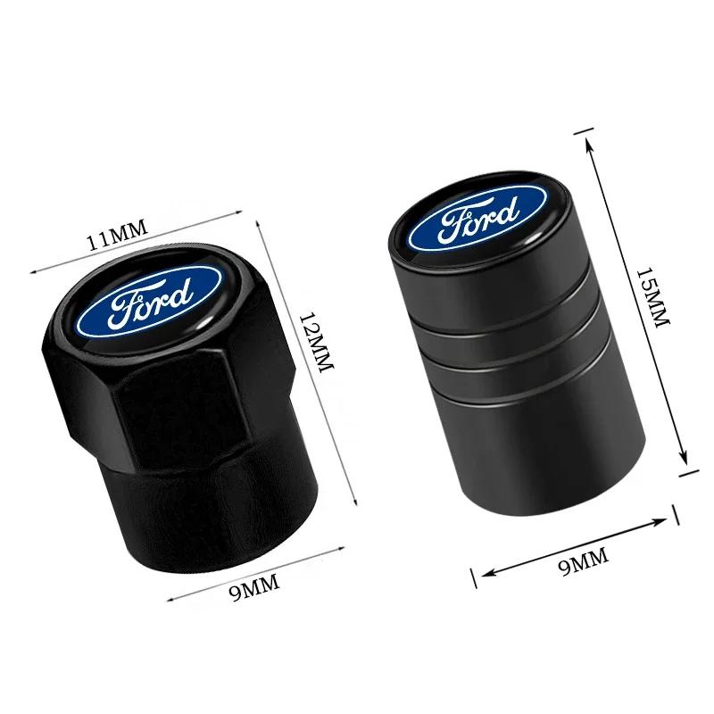 Car Sticker 2026 2025 Hot 4Pcs Car Valve Caps Wheel Tires Air Tyre Stem Protective Cover For Ford Escape Kuga Mondeo Ecosport Fi