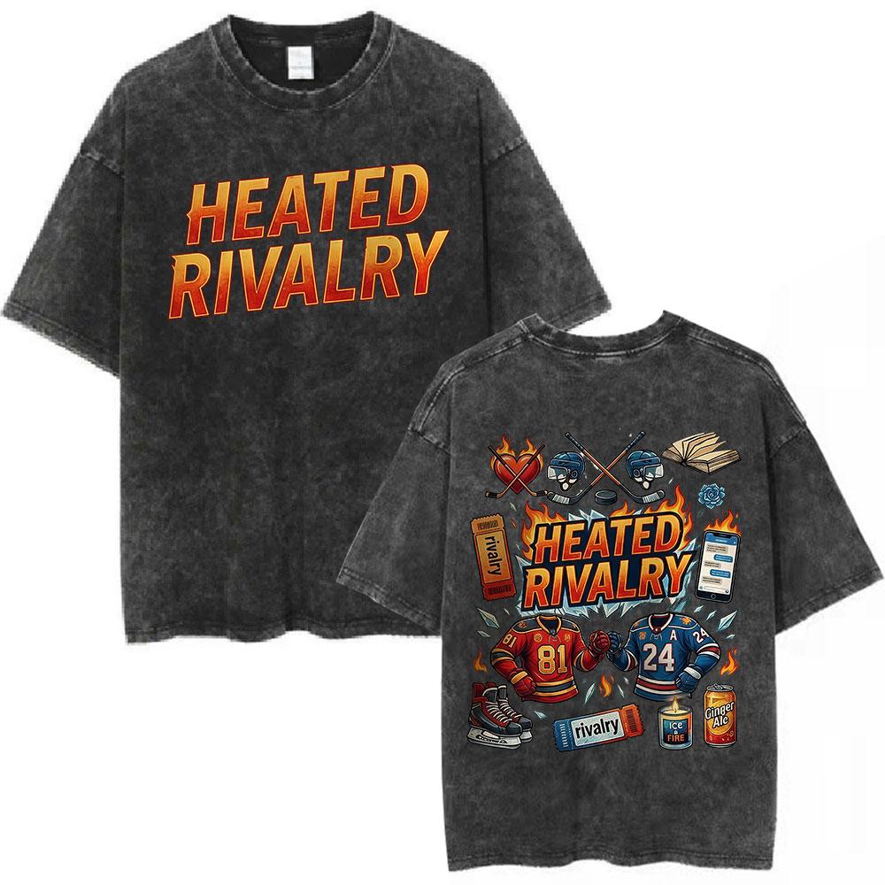 Vintage Washed Heated Rivalry Shane Hollander Ilya Rozanov Tshirt Men Clothing Fashion Casual Short Sleeves T Shirt Streetwear