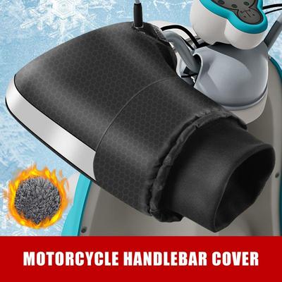 1 pereche mănuși de ghidon pentru motocicletă, mănuși termice pentru ciclism de iarnă, impermeabile, pentru snowmobile, E-Bike