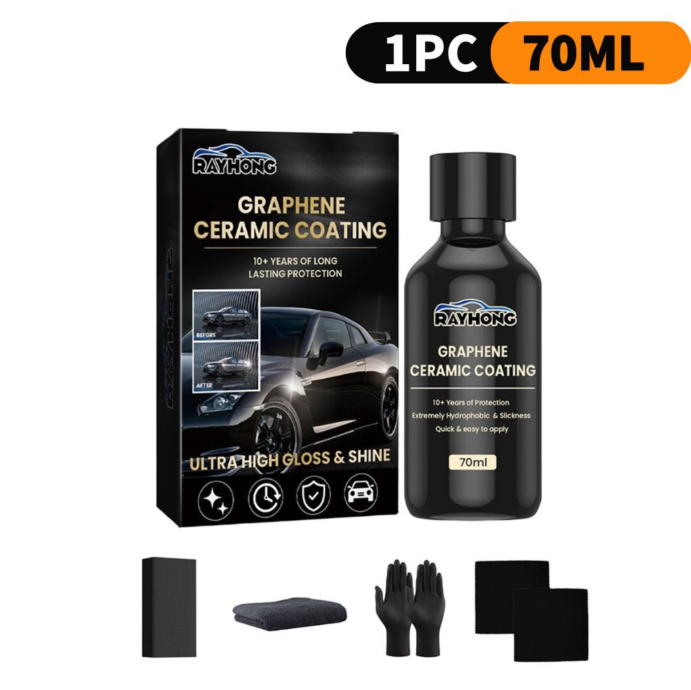 5-1PCS 70ML Nano Ceramic Graphene Coating Super Hydrophobic UV Glow Paint Protection Liquid Advanced Car Maintenance Technology
