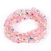 10 Colors 6x8mm Faceted Glass Beads Loose Craft Spacer Beads for DIY Jewelry Bracelet Necklace Earring Keychain Making Crafts