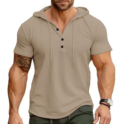 Men's Sportswear: Short-Sleeve T-Shirt, Hoodie, and American Henley Top