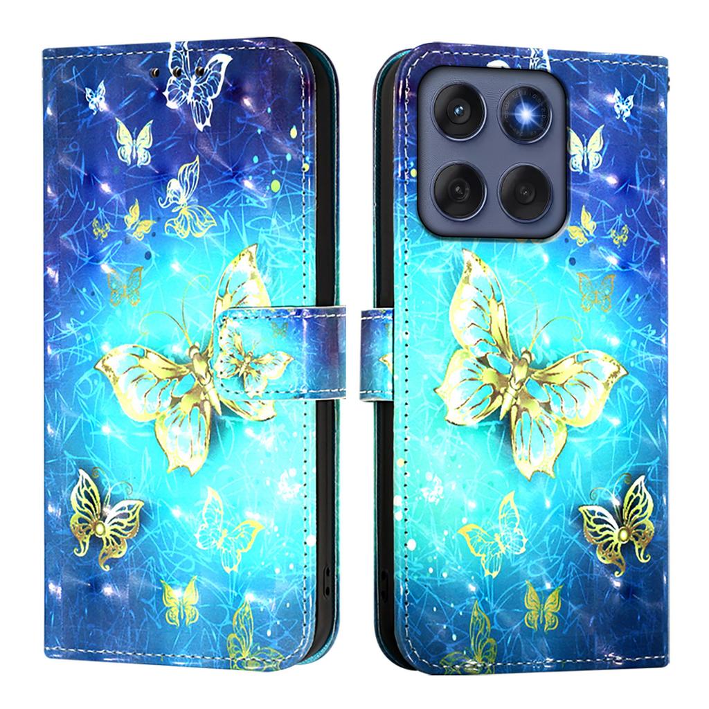 For Motorola Edge 60 5G/60 Fusion 5G Leather Case Pattern Printing Wallet Stand Mobile Cover with Strap