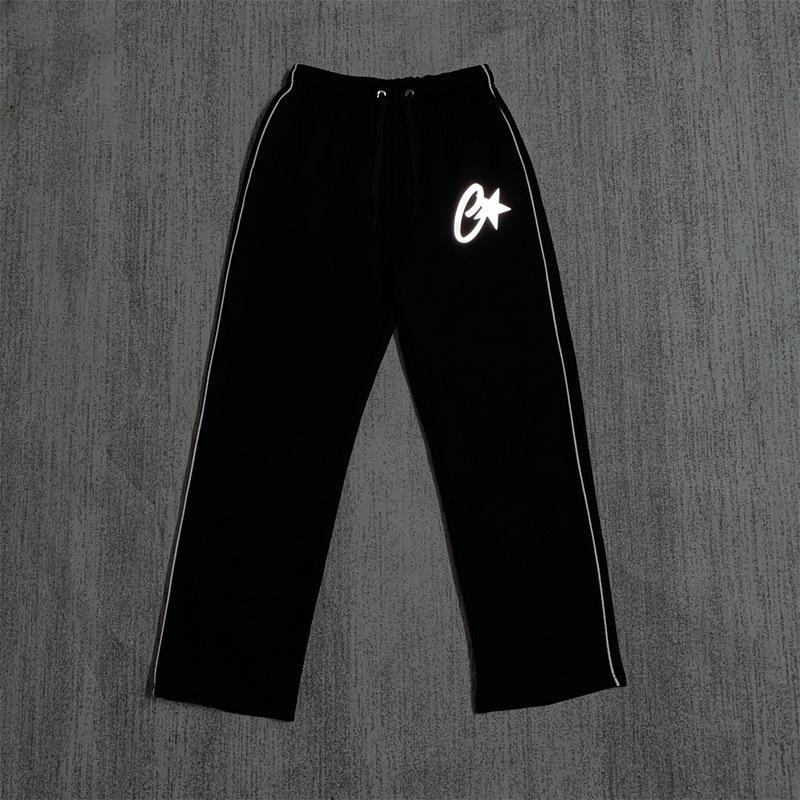 

Американська ретро світловідбиваюча куртка Corteiz Alcatraz зі стійкою та блискавкою, повсякденні штани High Street Small