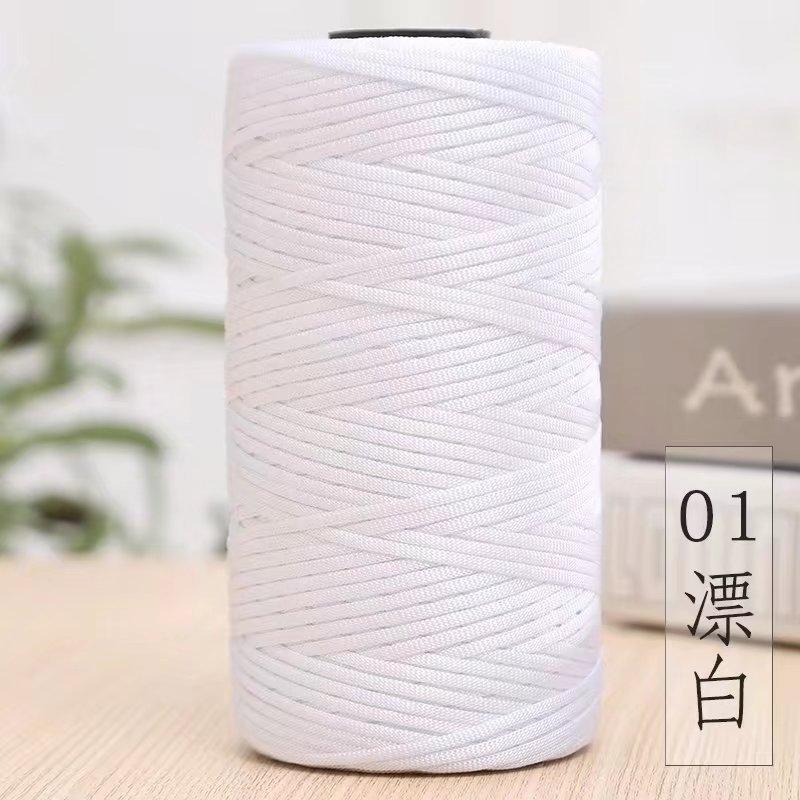 Mercerized Cotton And Linen Flat Belt Ice Silk Thread Hand Hook Weaving Spring And Summer Sun Protection Hat Thread Bag Thread