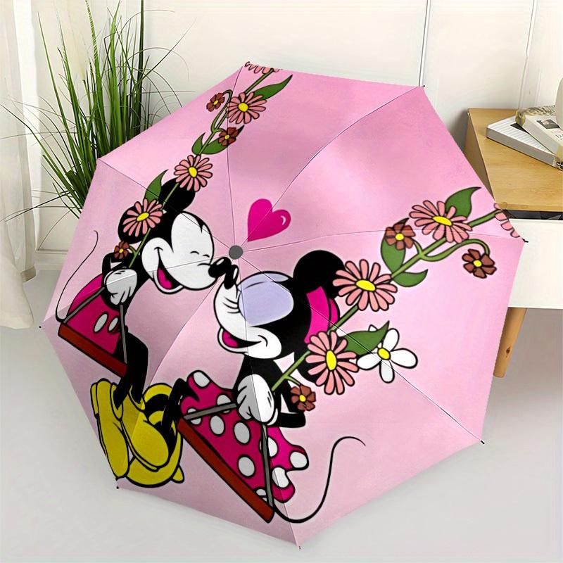 1pc Mickey, Minnie Automatic Umbrella 8-Bone Design Compact Gear for Outdoor Travel,Perfect Gift for Friends' Birthdays yy250809048