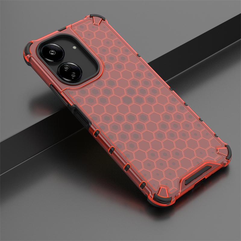 Shockproof Transparent Case For Xiaomi Redmi 13C Bumper Honeycomb Armor Case For Redmi 13C Case Cover For Redmi 13C 6.74 inch