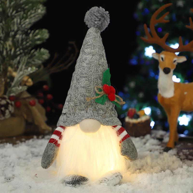 Christmas LED Knit Gnome Hat Ornament - High-End Holiday Party Decoration Gift