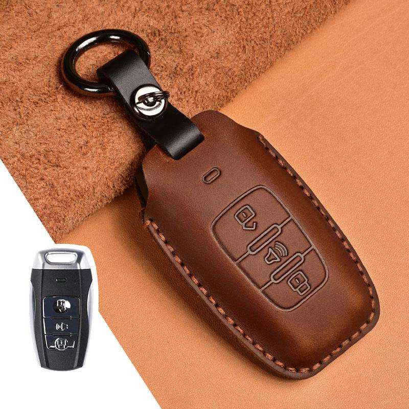 New Leather Car Remote Key Case Cover For Haval Jolion 2021 H9 F7 Accessories Ring Protect