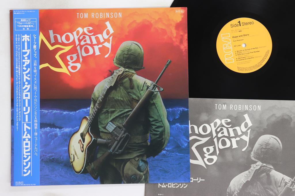 LP Record TOM ROBINSON - Hope And Glory RPL8273 RCA 1984 Japan Obi Rock Used
