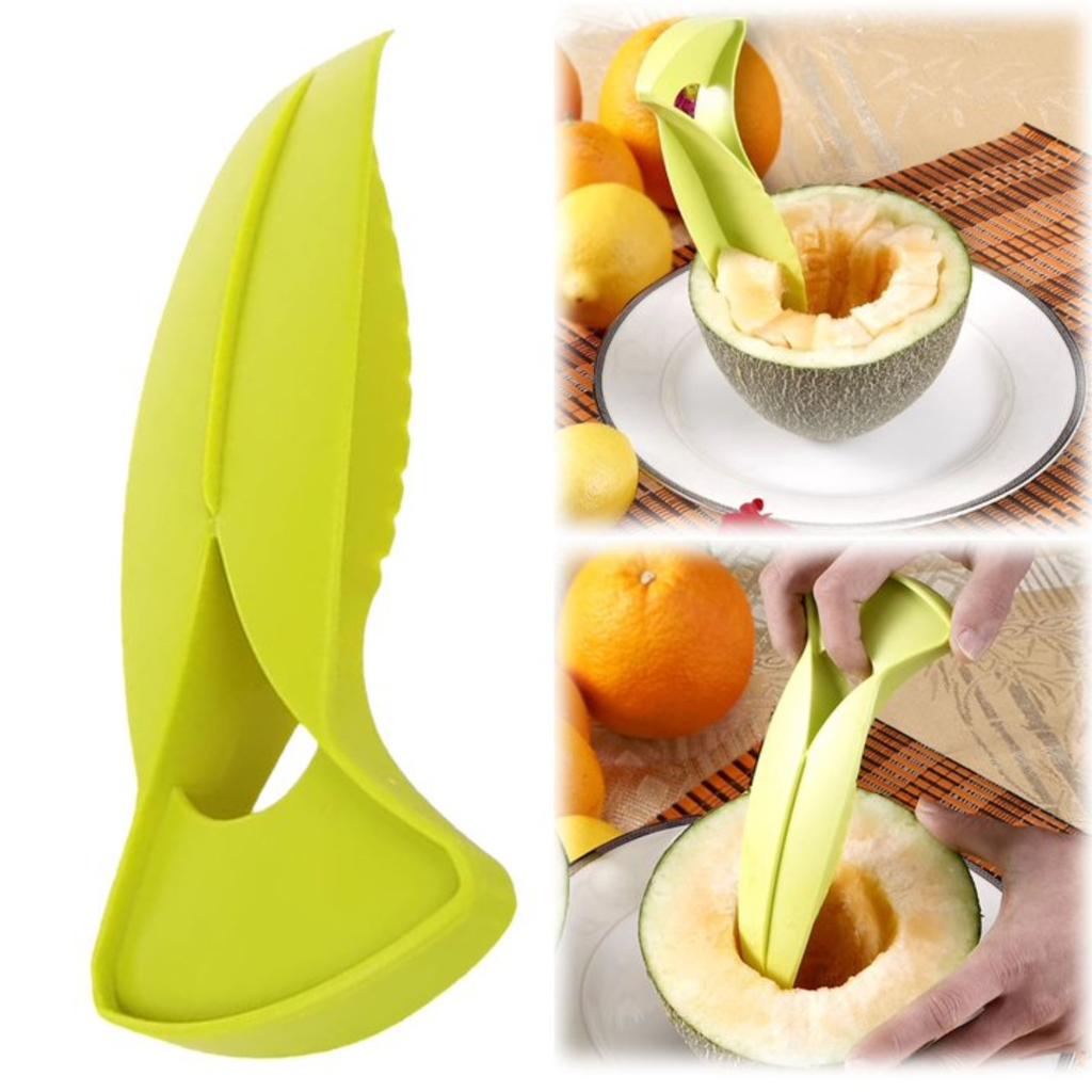 New Melon Cutting Tool Melon Cubing Tool For Quick And Easy Cutting Manual For Cantaloupe Kitchen Gadget Grip Handle Dishwasher Cutter