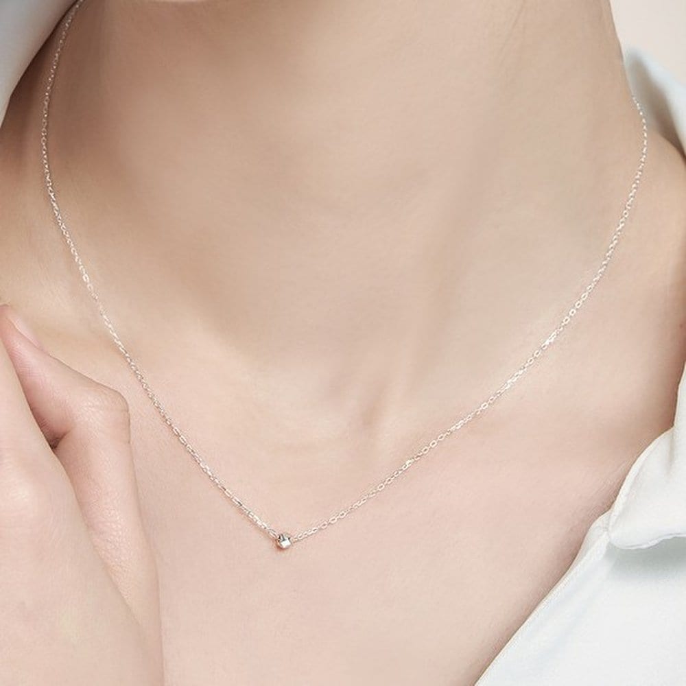 [Hei][Sv925]Cube Ball Necklace