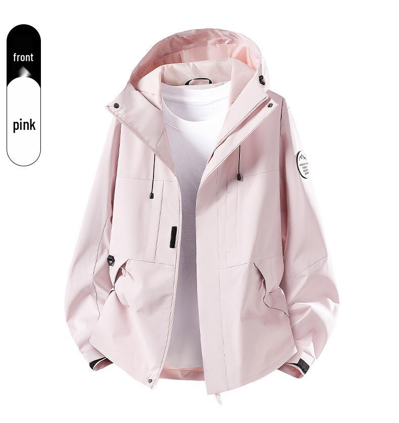 Spring/Autumn Outdoor Couple's Windbreaker – Windproof, Waterproof, Durable, Hooded Jacket for Men & Women
