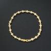 Personality Luxury Shining Brightly Gold Color Full of Rhinestone Geometric Cross Rhombus Tennis Bracelets for Women Men Jewelry
