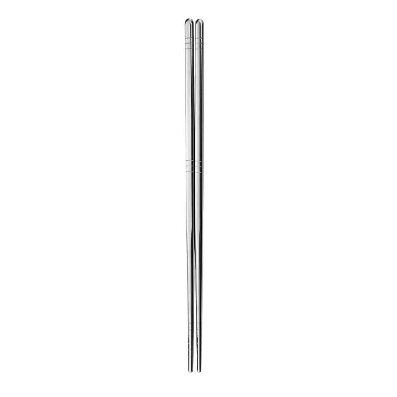 Premium Reusable Stainless Steel Chopsticks, Square Non-Slip Design, Dishwasher Safe, Perfect for Home, Hotel & Restaurant