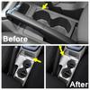 Car Water Cup Gear Shift Panel Decor Cover Trim Stainless Steel Accessories For VW Volkswagen T-Cross
