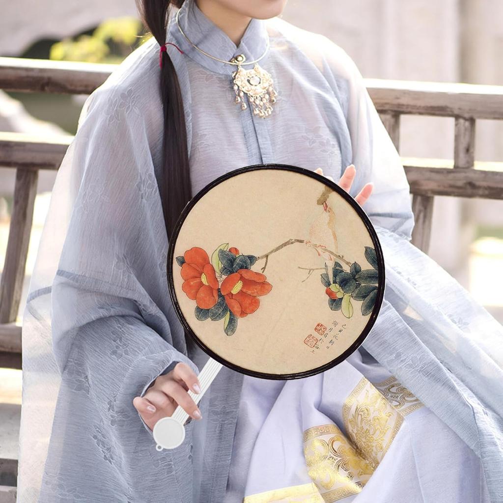 MAGICLULU 20pcs Japanese Fan Uchiwa DIY Kit, Hand-held Fan Framework Chinese Style Fans DIY Japanese Hand Fan Frame Hand Fan Making Supplies Kit for