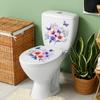 Home Decoration Watercolor Flower Leaf Stickers Self-Adhesive For Toilet Bathroom Bedroom Wall Decor
