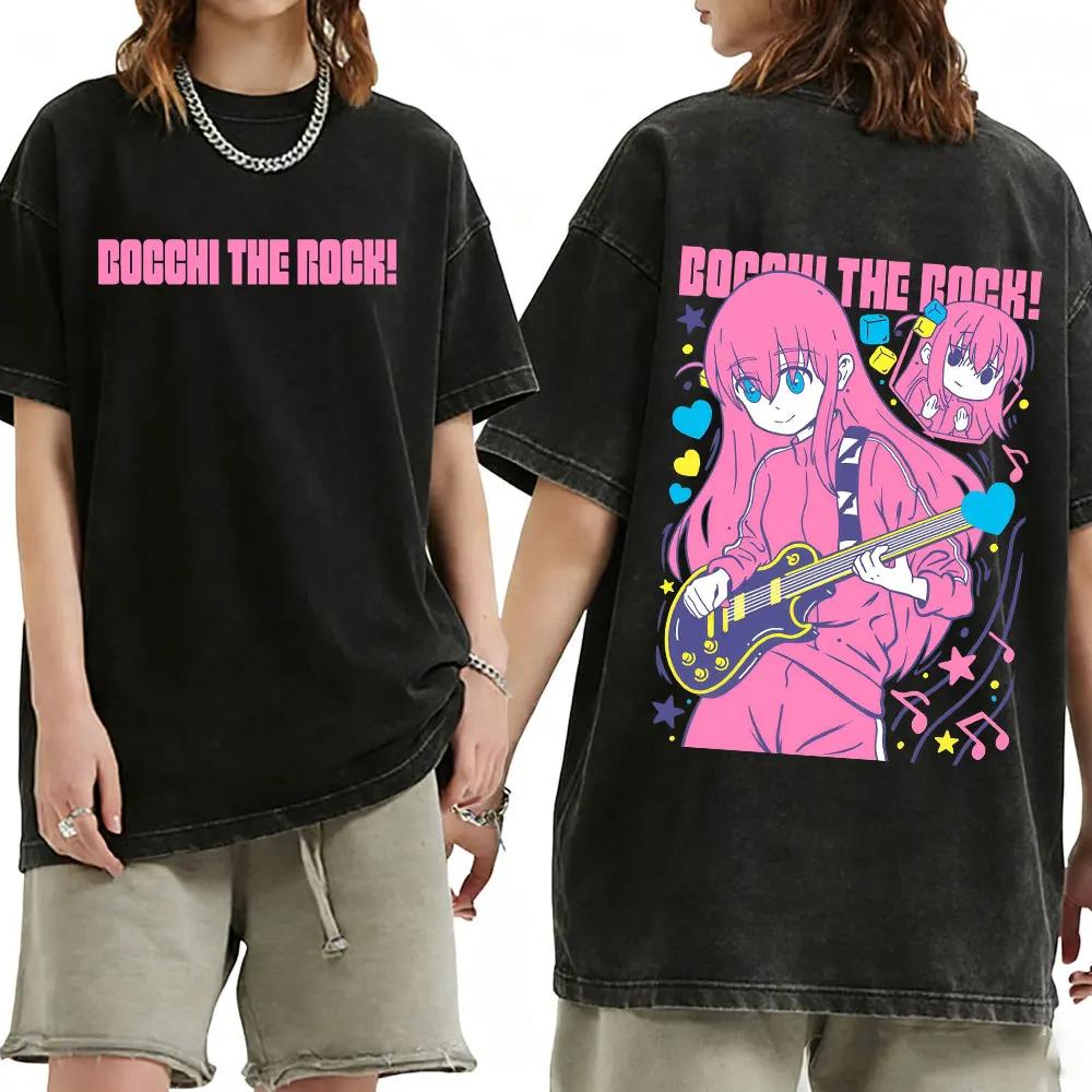 

Washed Vintage Anime Bocchi The Rock Gotoh Hitori Graphic Tshirt Men Women Casual Cotton Oversized T Shirts Streetwear Unisex S