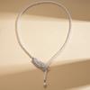 Industria Pesante Zircone Piuma Perla Maglione Lungo Collana Regolabile Nicchia Premium Collana