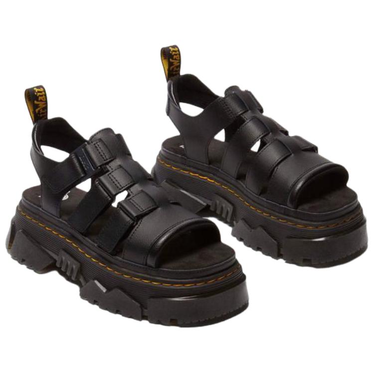 Dr.. Martens Mattison 3 PU Deri Minimalist Rahat Roma Sandaletleri Kadın sandaletleri Siyah 40891001