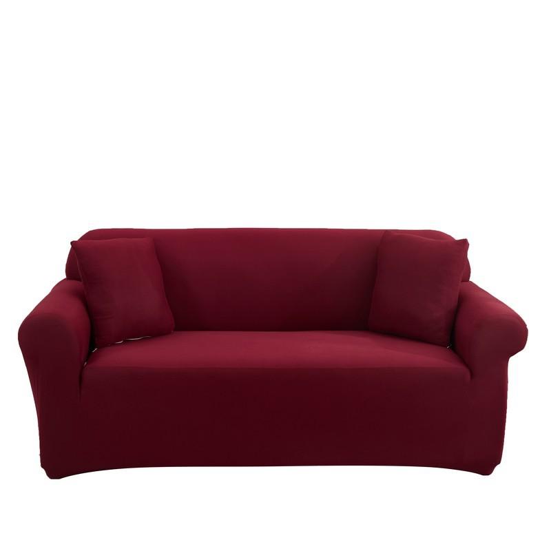 Premium Solid Color Elastic Sofa Cover Four Seasons Stretch Couch Cover Universal Single Double Seat Protector Luxury Home Decor