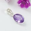Natural Amethyst Pendant, Bezel Pendant, 925 Sterling Silver Pendant, Oval Amethyst Pendant, Anniversary Pendant