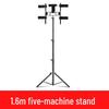 Mobile Streaming Stand with LED Fill Light and Multi-Camera Mount for Desktop and Outdoor Photography