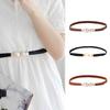 Waist Belt Golden Buckle Solid Color Skinny Belt for Dress Casual Wear Woven Stretchy Belt for Wrap Dress Halter Dress
