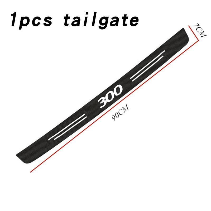 Carbon Car Door Sill Scuff Covers Black Door Panel Guards Protector Anti Scratch Decoration For Chrysler 300 Car Accessories