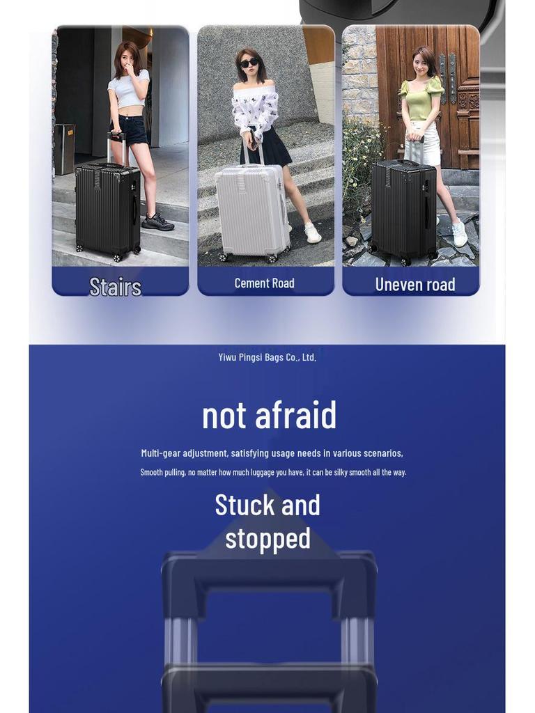 32-Inch Large Capacity Trolley Suitcase with Universal Wheels - Durable Leather Design for Men and Women