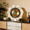 BEPAN Modern Luxury Desk Clock Creative Home Decor Table Clock with Night Light for Living Room Bedroom High End Ornament