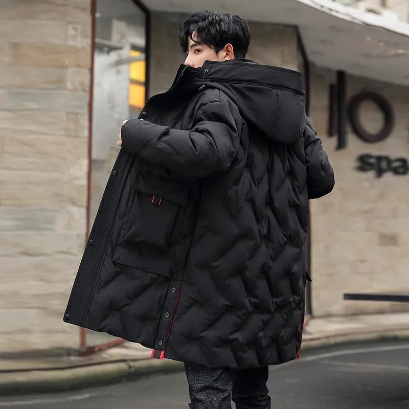 

Теплая и модная мужская толстая зимняя куртка средней длины 2023 года