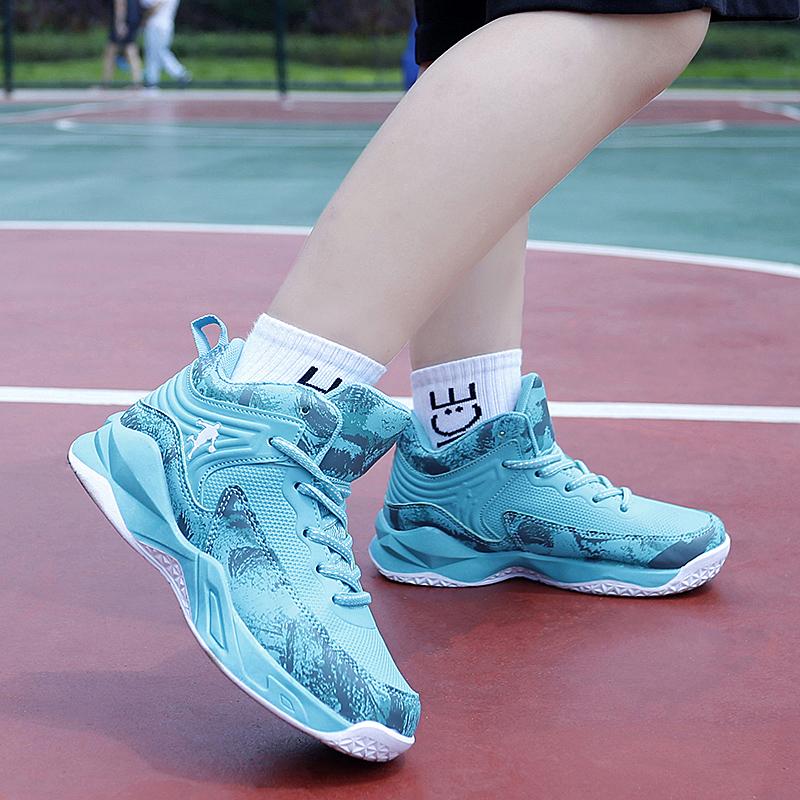 Parent-child Shoes Sneakers Non-slip Boys Basketball Sneakers for Outdoor Sports and Gym Activities