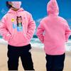 OZON2026 Cartoon Print Children's Fleece Hoodie for Autumn/Winter