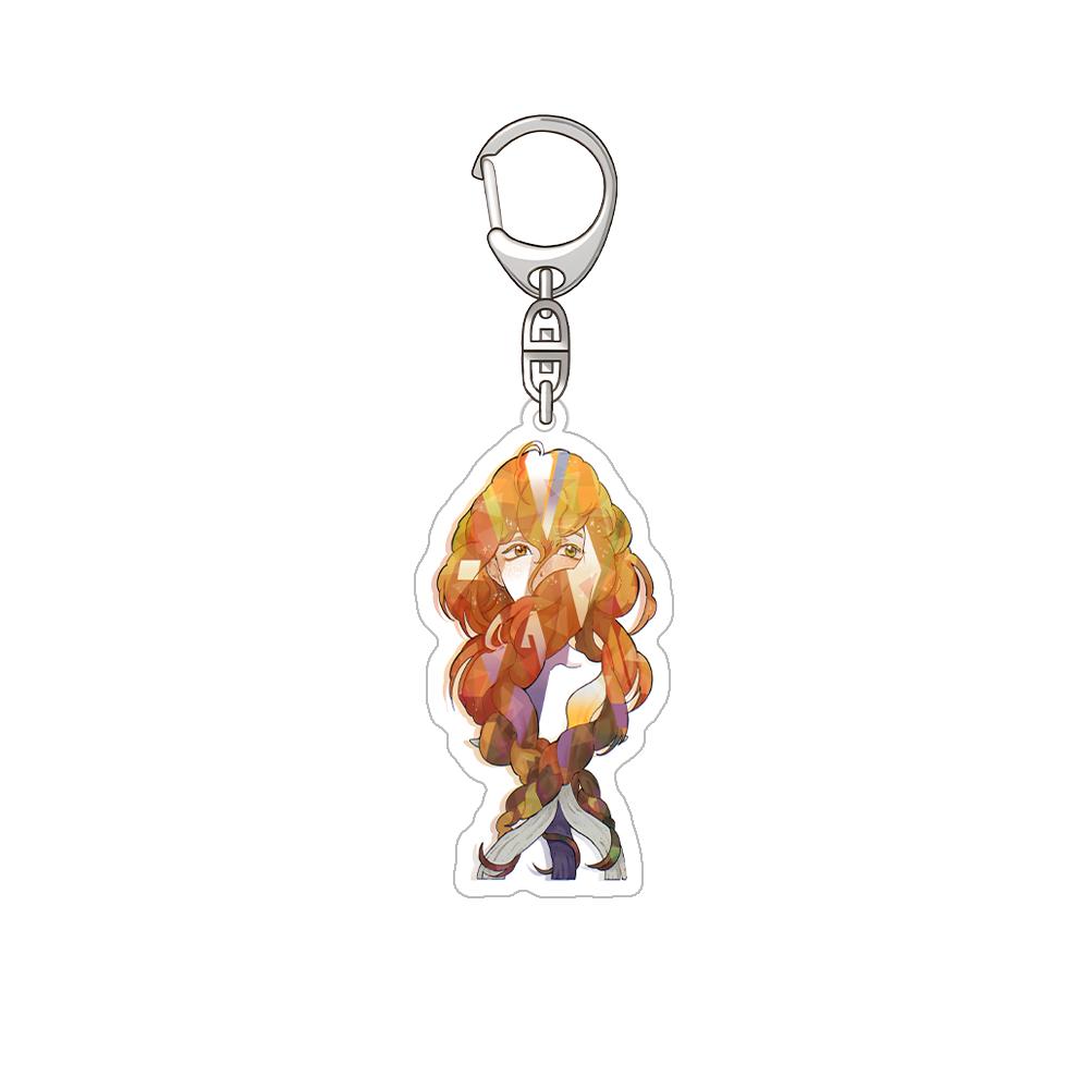 Land of the Lustrous Phosphophyllite rutile amethyst Obsidian Yellow diamond Ghost quartz Acrylic Keychain Bag pendant Fans Gift