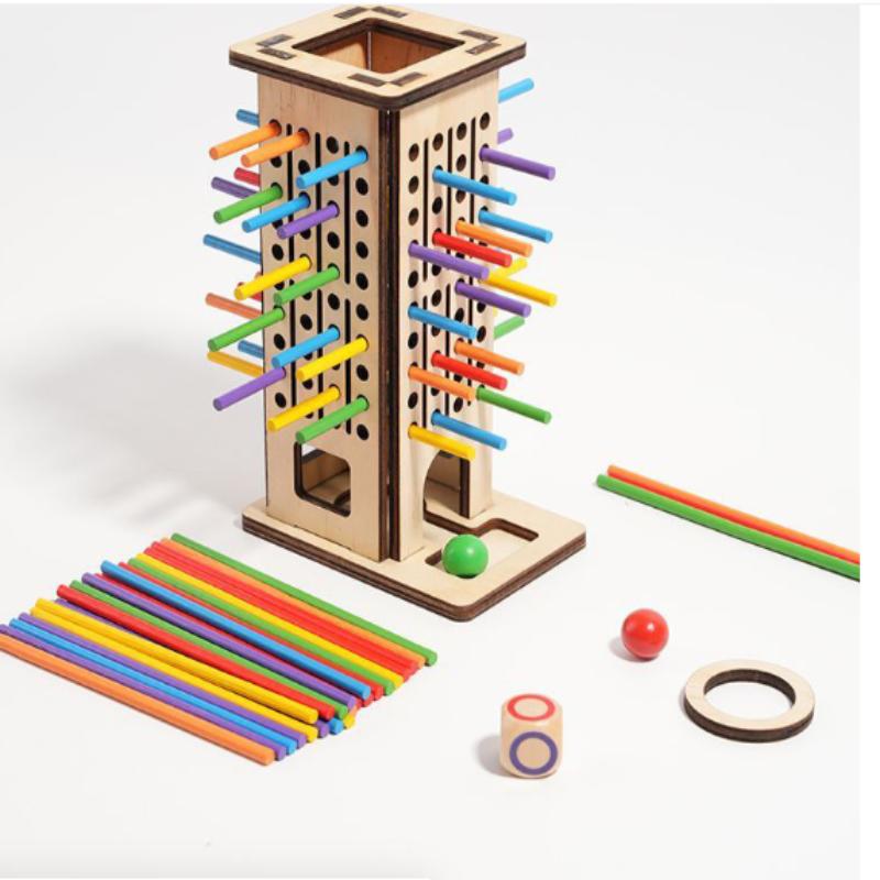 Pull Out Stick Game Toys Colorful Wooden Stick Board Games Parent-Child Interactive Puzzle Toys