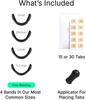 Kit de démarrage pour bandelettes nasales pour la respiration (15 Pièces, Noir) - Augmenter l'apport d'oxygène, Réduire le ronflement, Améliorer la qualité du sommeil