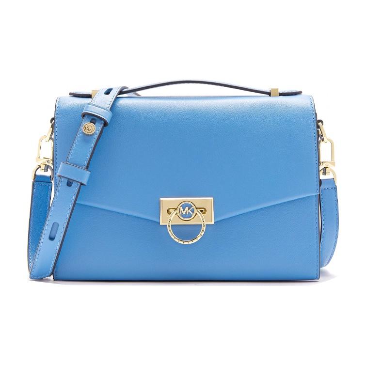 

Michael Kors MK Hendrix Gold Buckle Flap Leather Envelope Bag Women Handbags Sky-Blue 30F0G1HM2L485 Basic Set (Bag+Dust Bag)