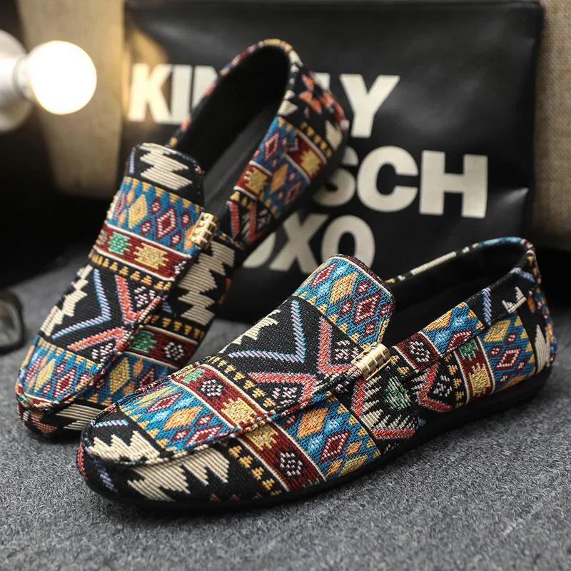 Sommar Utomhus Herr Casual Skor Andningsbara Herr Loafers Lätta Skor Bekväma Gångsneakers Halkfria Plattor Körskor