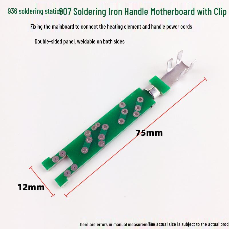 936 Soldering Station Kit: Circuit Board, 907 Handle, Steel Pipe, Five-Core Socket, Knob, High-Temp Sleeve Head.