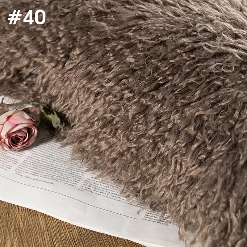 50*170cm High-grade 6cm Long Hair Cashmere Fabric Lamb Curly Imitation Tan Sheep Wool Plush Fabric DIY Clothing Dolls Cosplay