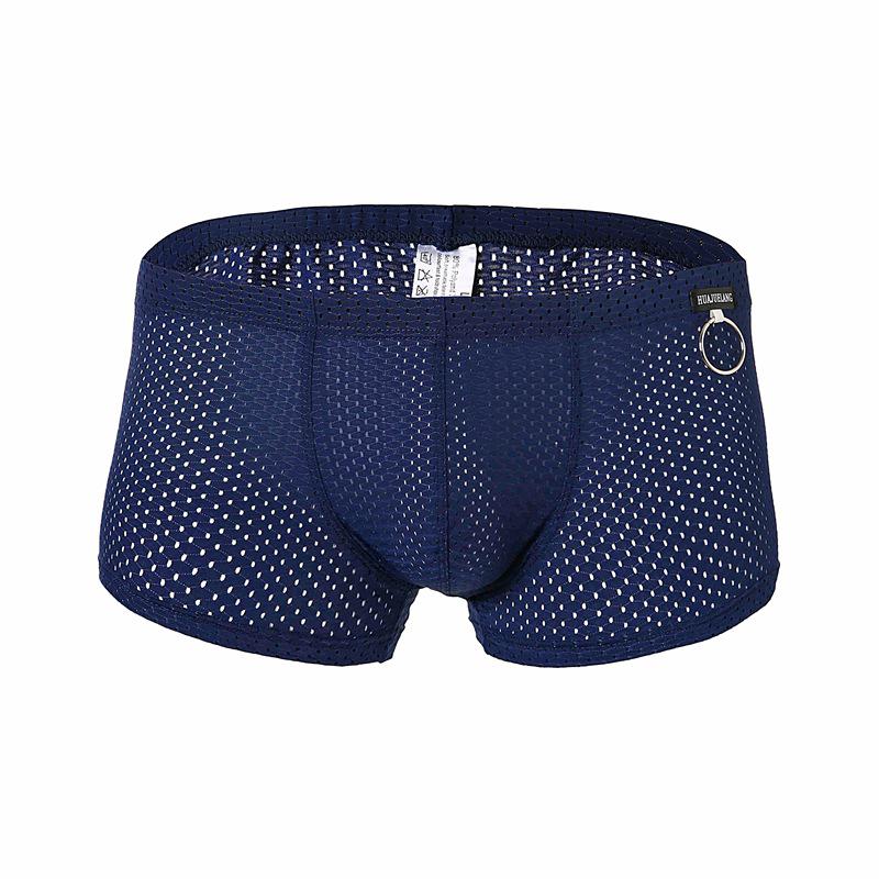 Men's Fashionable Mesh Nylon Low-Rise Boxer Briefs