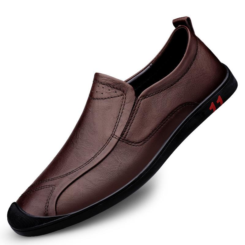 Autumn business casual leather shoes soft-soled driving shoes lazy